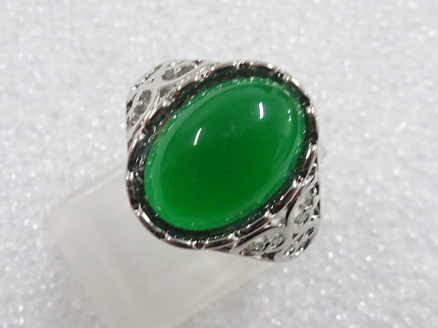 JAPANESE KIMONO / ANTIQUE COLORED STONE RING (SIZE 10)